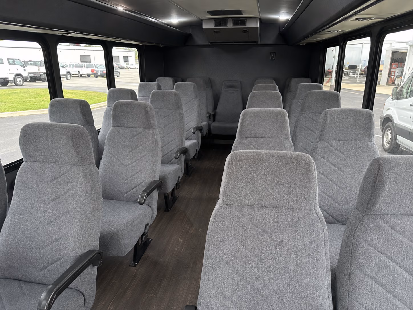 akron 18 passenger minibus interior