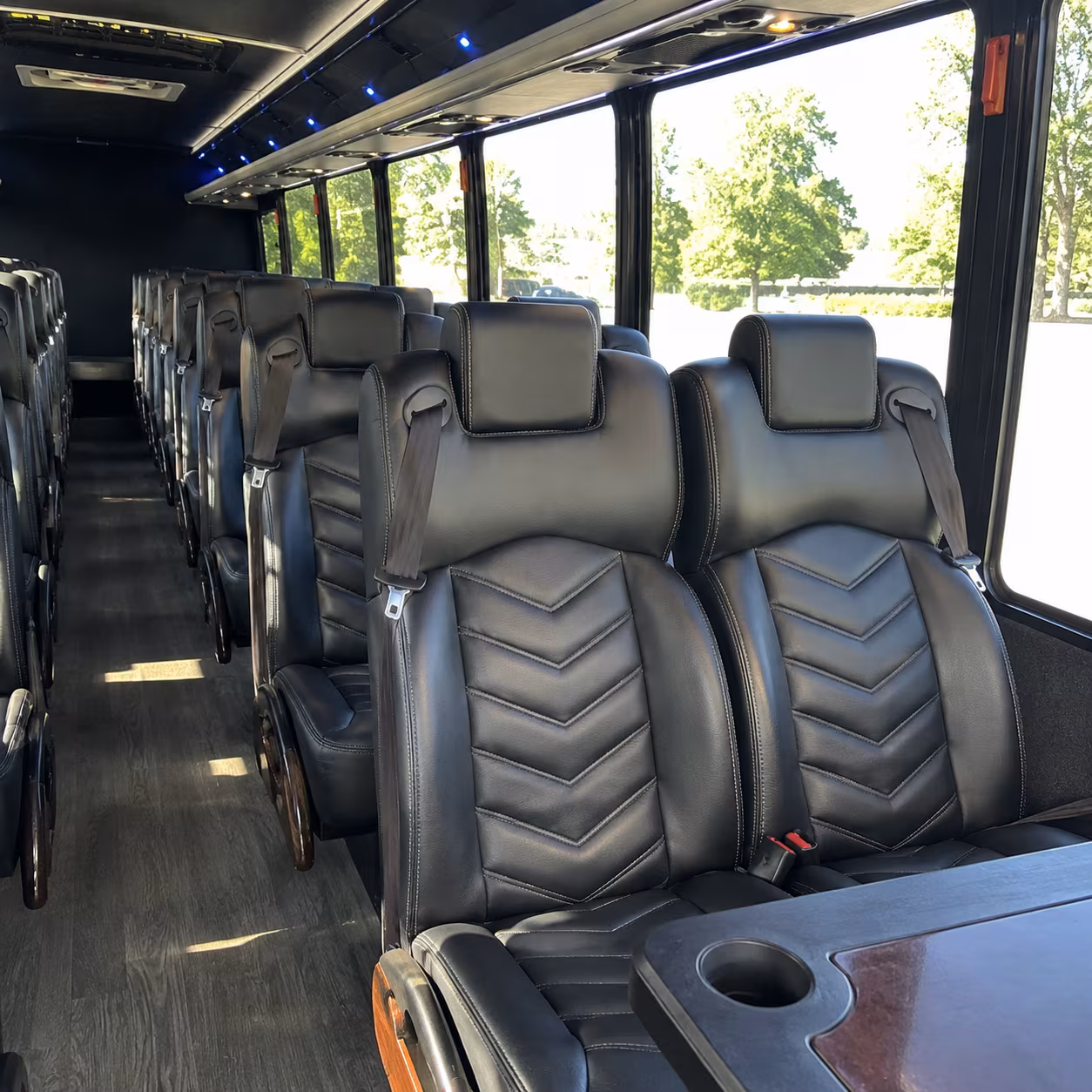 akron 28 passenger minibus inside