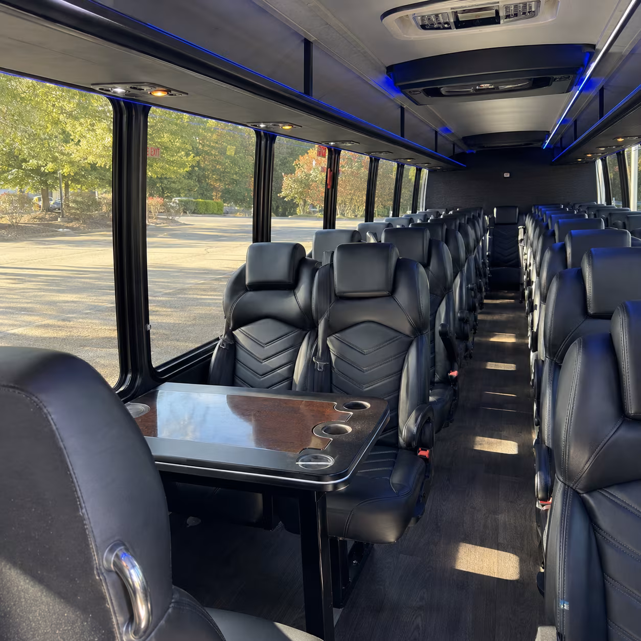 akron 35 passenger minibus interior