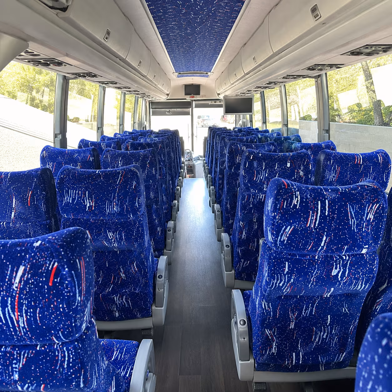 akron 50 passenger charter bus interior