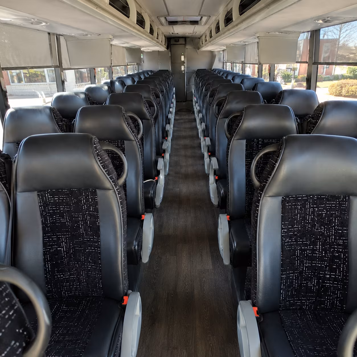 akron 54 passenger charter bus inside