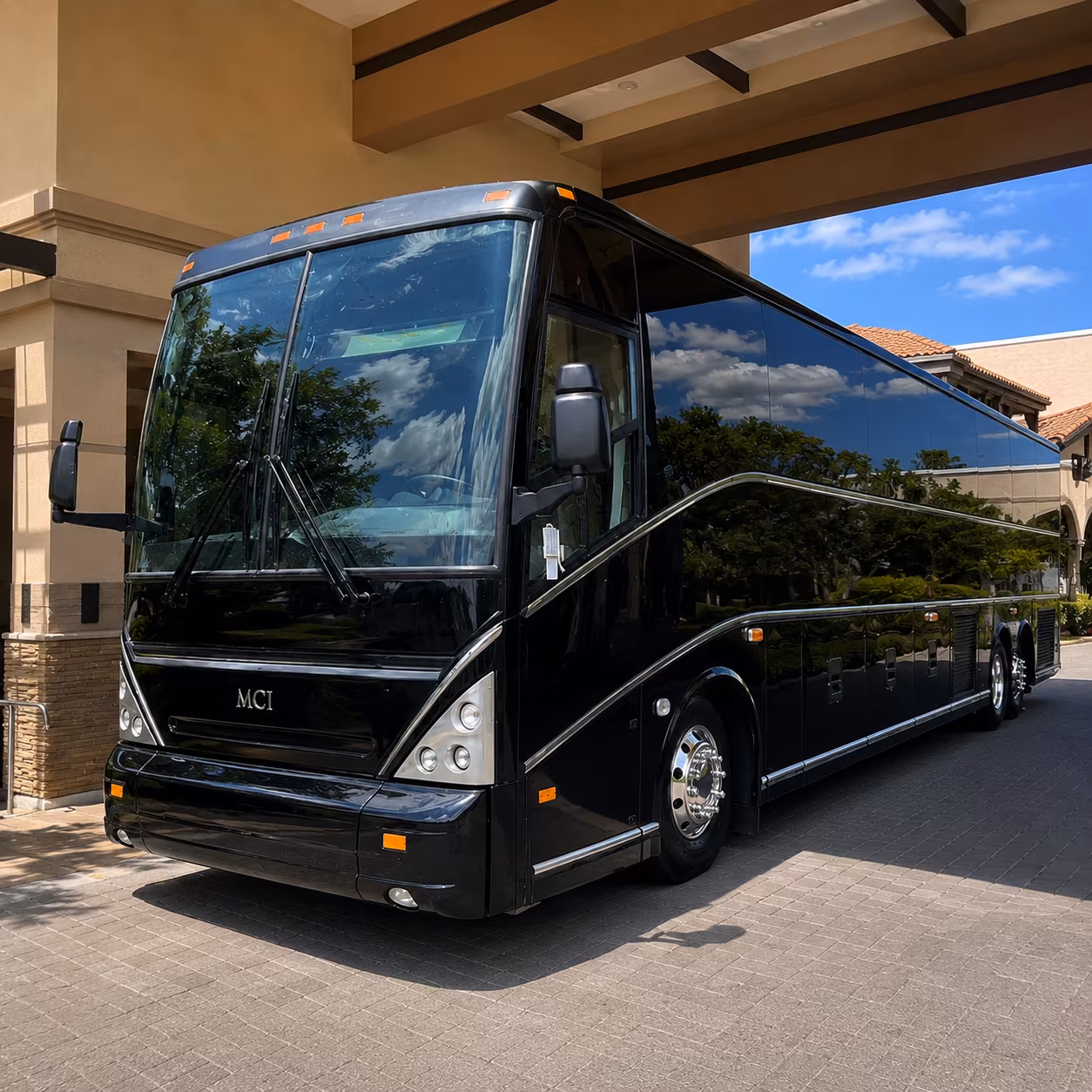 akron long distance charter bus rental