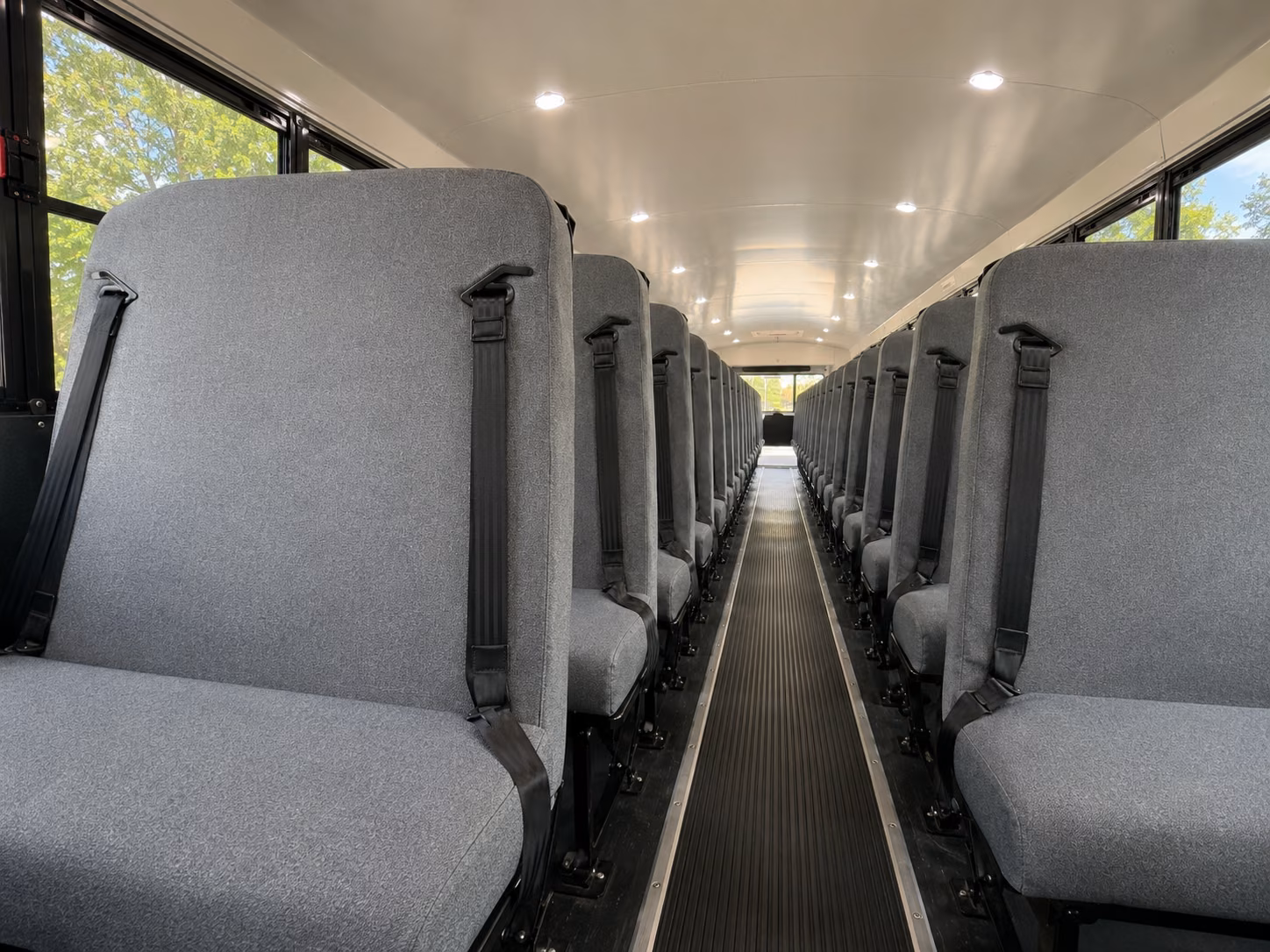 akron school bus inside